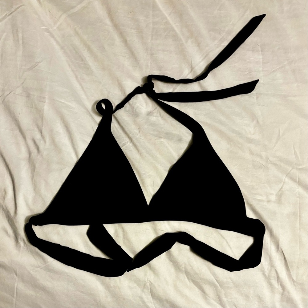 Old Navy Black Triangle Halter Bikini Top